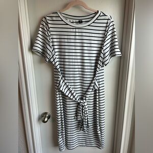 SHEIN striped black and white dress